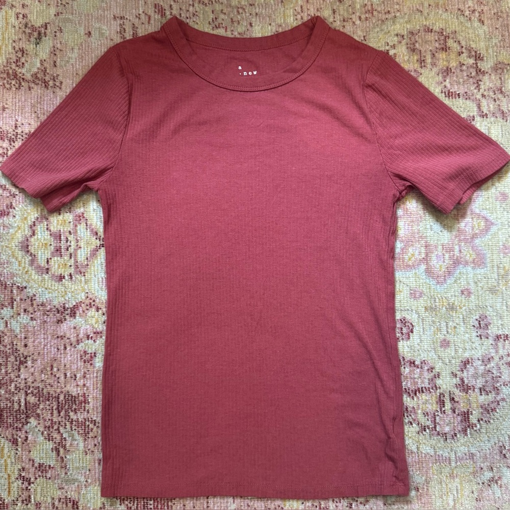 a new day ribbed short sleeve